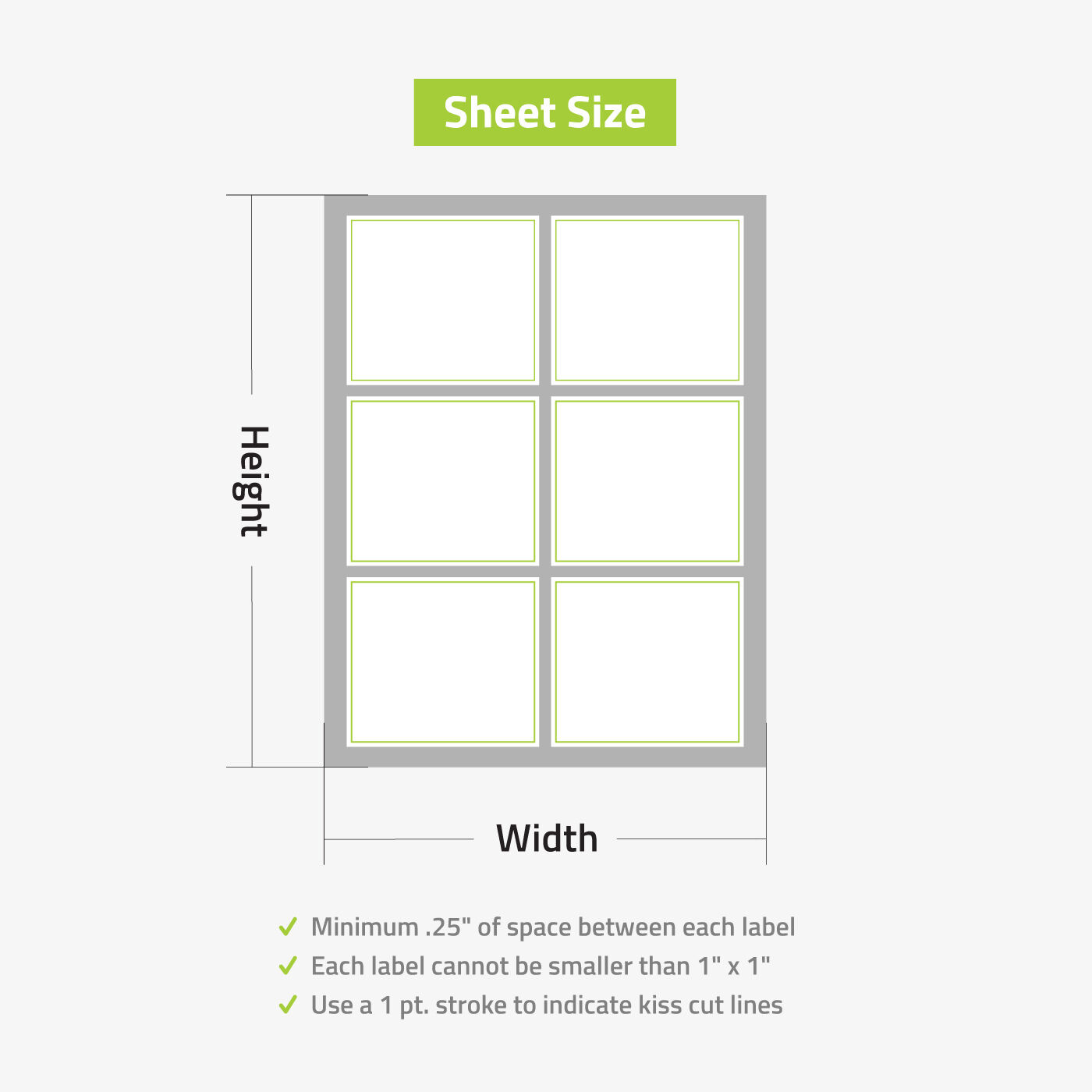 Sheet Labels Size