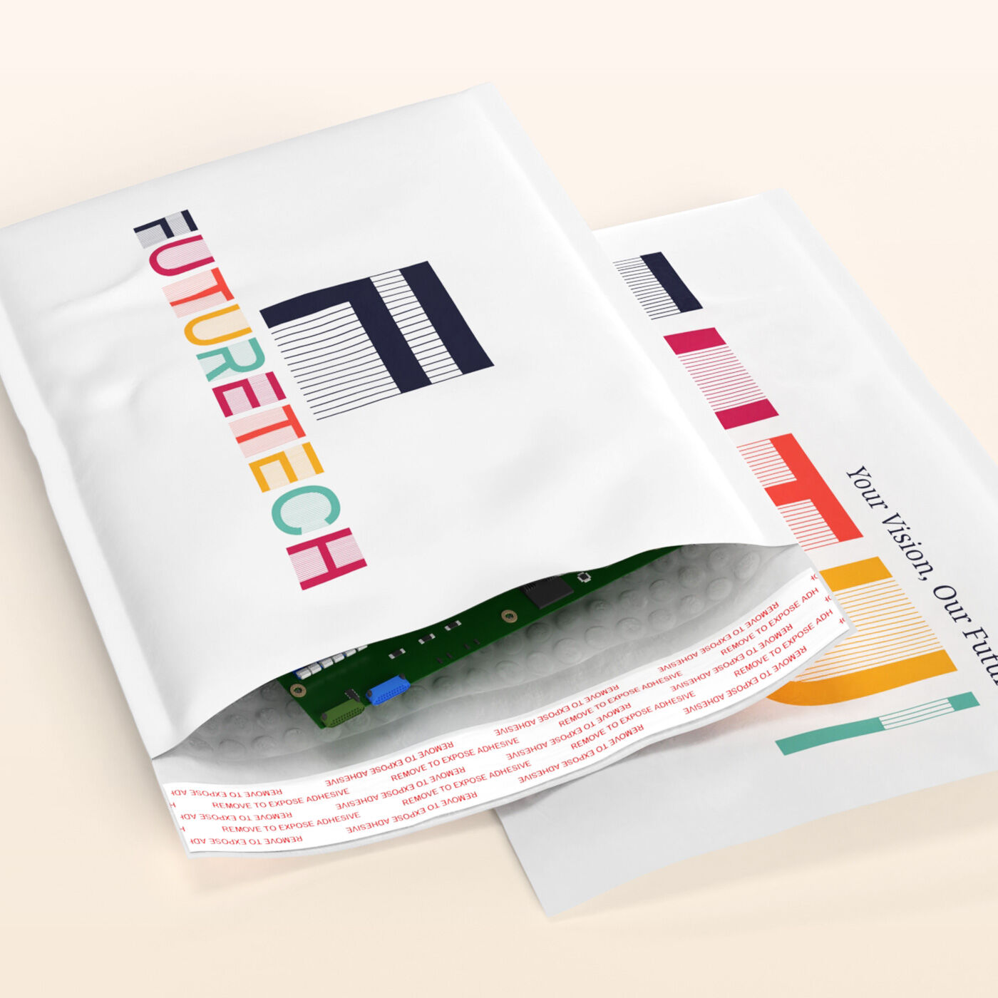 Customize print various color Bubble Mailer With Strong Adhesive