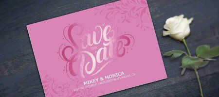 Metallic Save-the-Date Cards