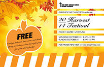 Harvest Festival Postcard Template