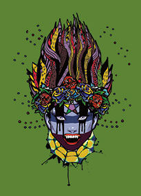 Vampire Mask Halloween Postcard Design