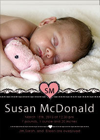 Baby Announcement Invitation Template