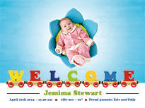 Baby Announcement Invitation Template