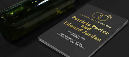 Foil Invitation Printing Copper Gold Or Silver Nextdayflyers Foil Invitation Printing Copper Gold